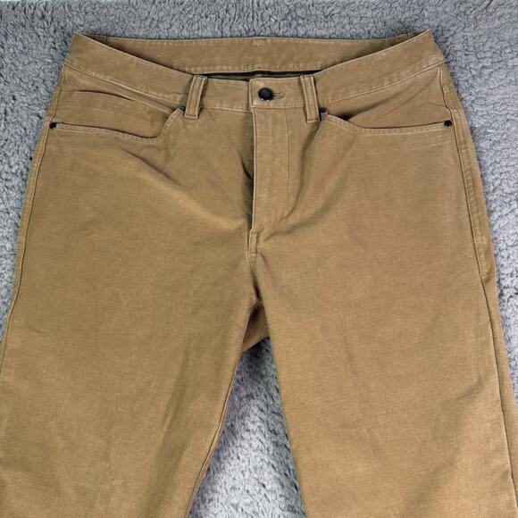 Lululemon Pants Mens 32 Dark Khaki ABC Classic Utilitech 31" Work Chino M5ABNS - Picture 1 of 10